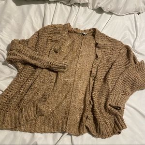 Oatmeal knit cardigan sweater